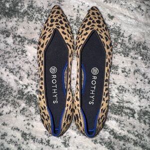 Rothy's Tan and Black Patterned Flats